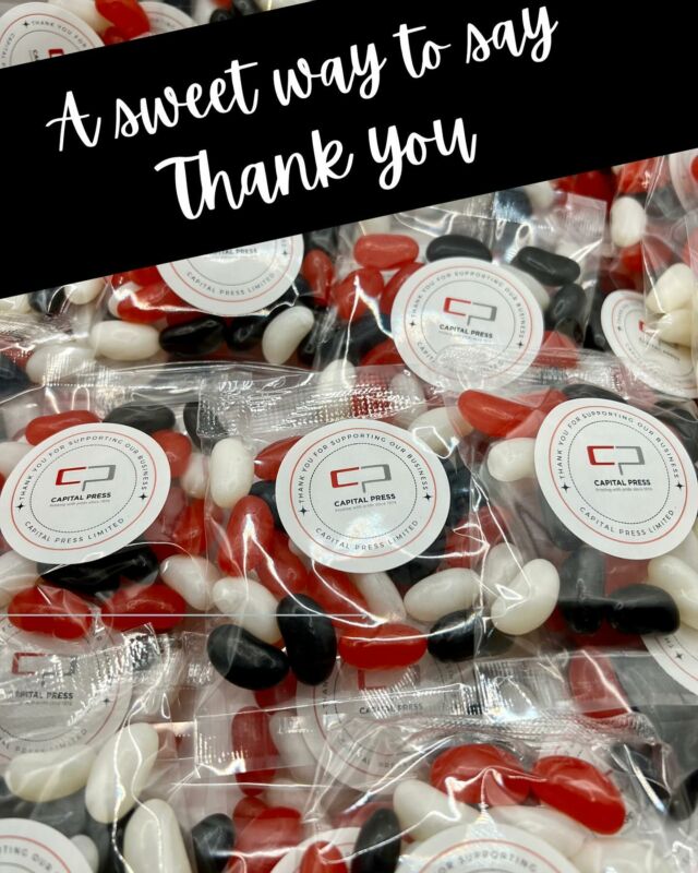 A small token to say thank you goes a long way. Get in touch today to organise your own branded sweet treats!